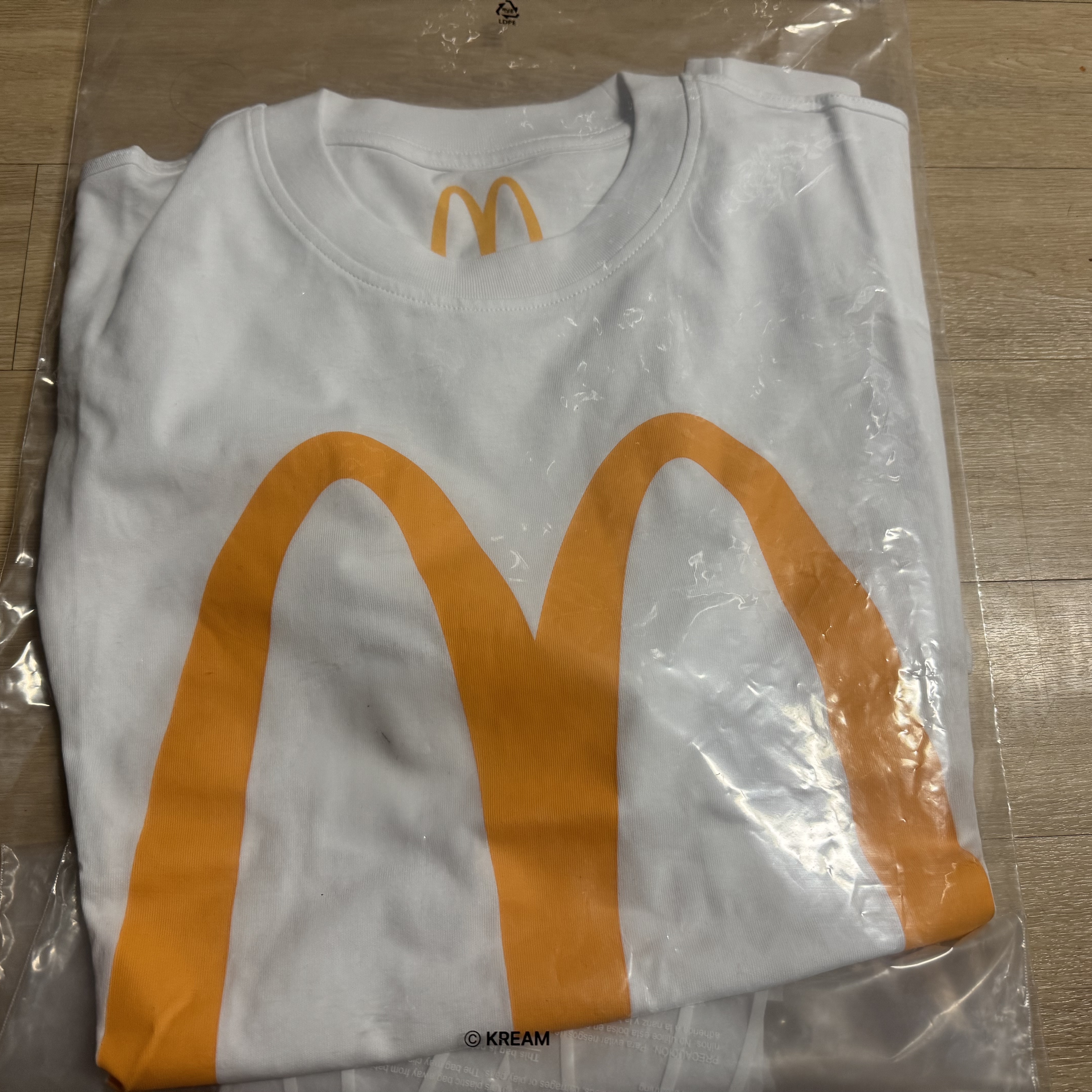 Palace x McDonald's Logo T-Shirt White - 23FW 착용 스타일