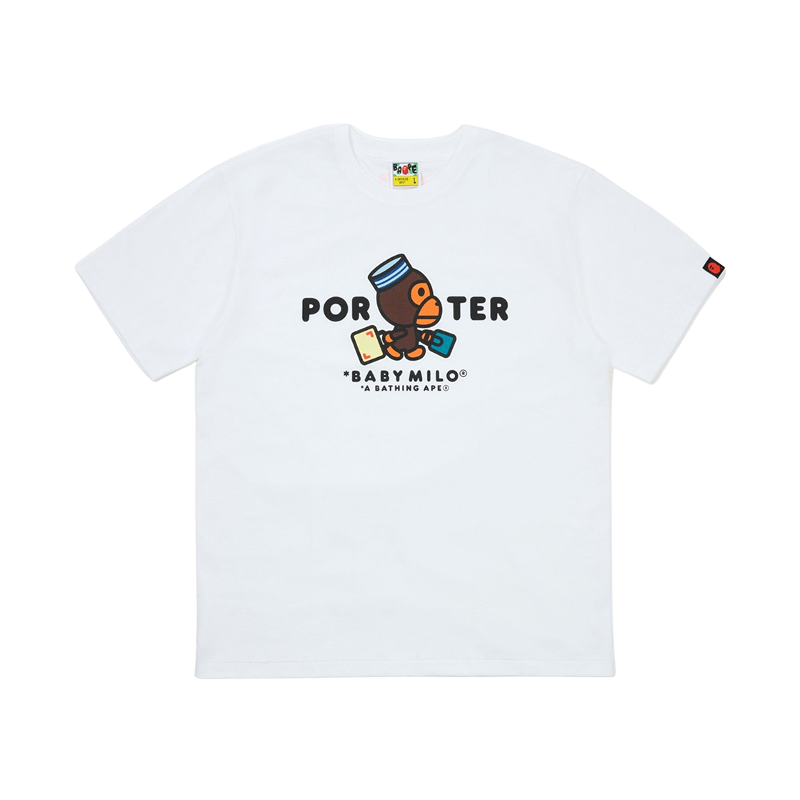베이프 x 포터 베이비 마일로 티셔츠 화이트(BAPE x Porter Baby Milo T-Shirt White)