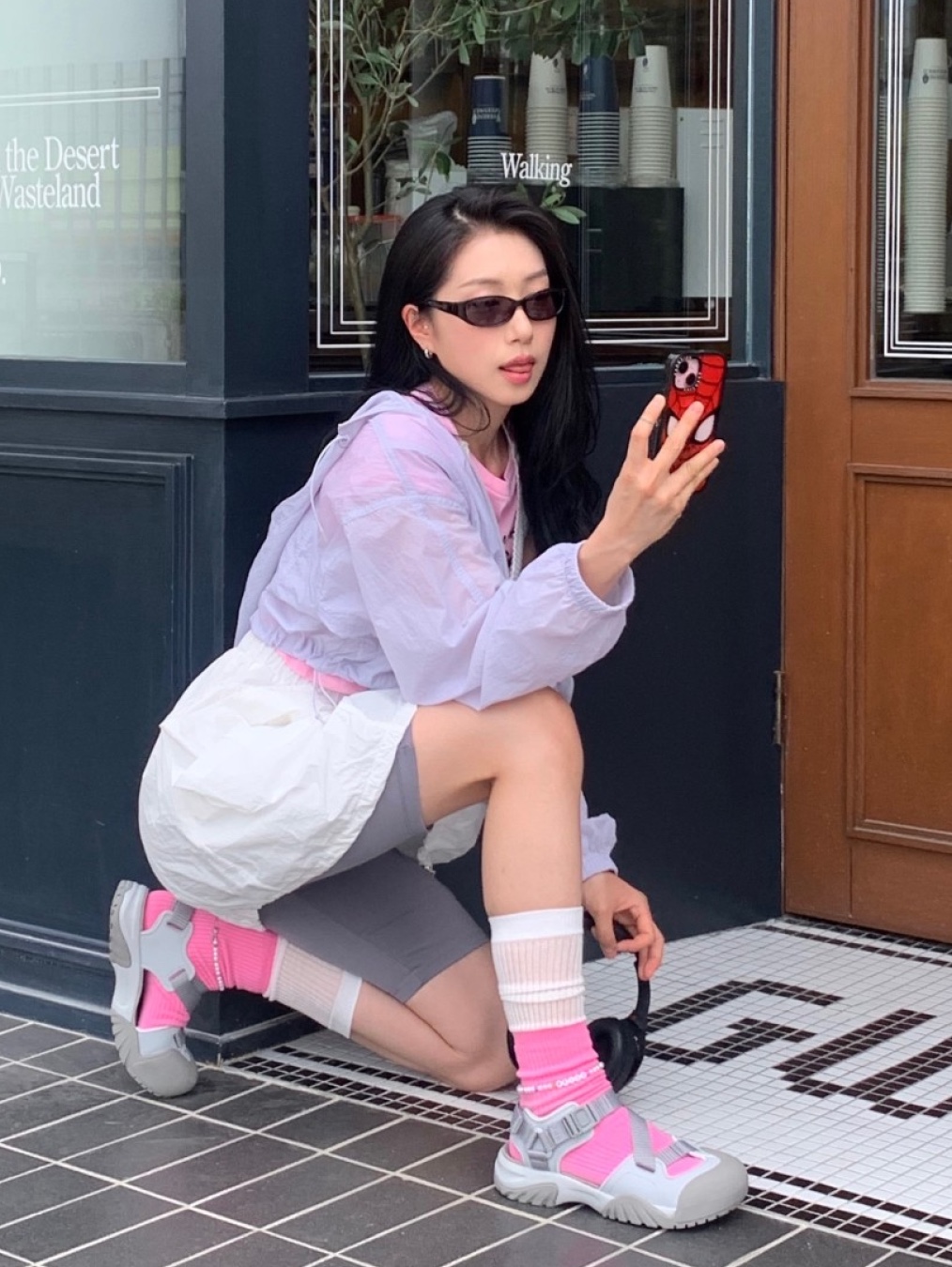 Roa Hiking Rozes Sand Orange, (W) Adidas SL 72 OG Maroon Almost Yellow 착용 스타일 - 9