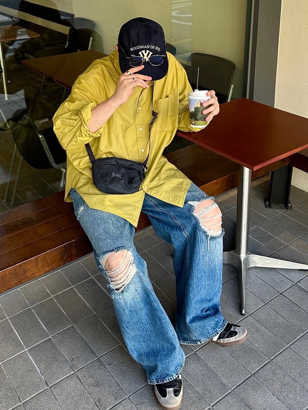 Roa Hiking Rozes Sand Orange, (W) Adidas SL 72 OG Maroon Almost Yellow 착용 스타일 - 4