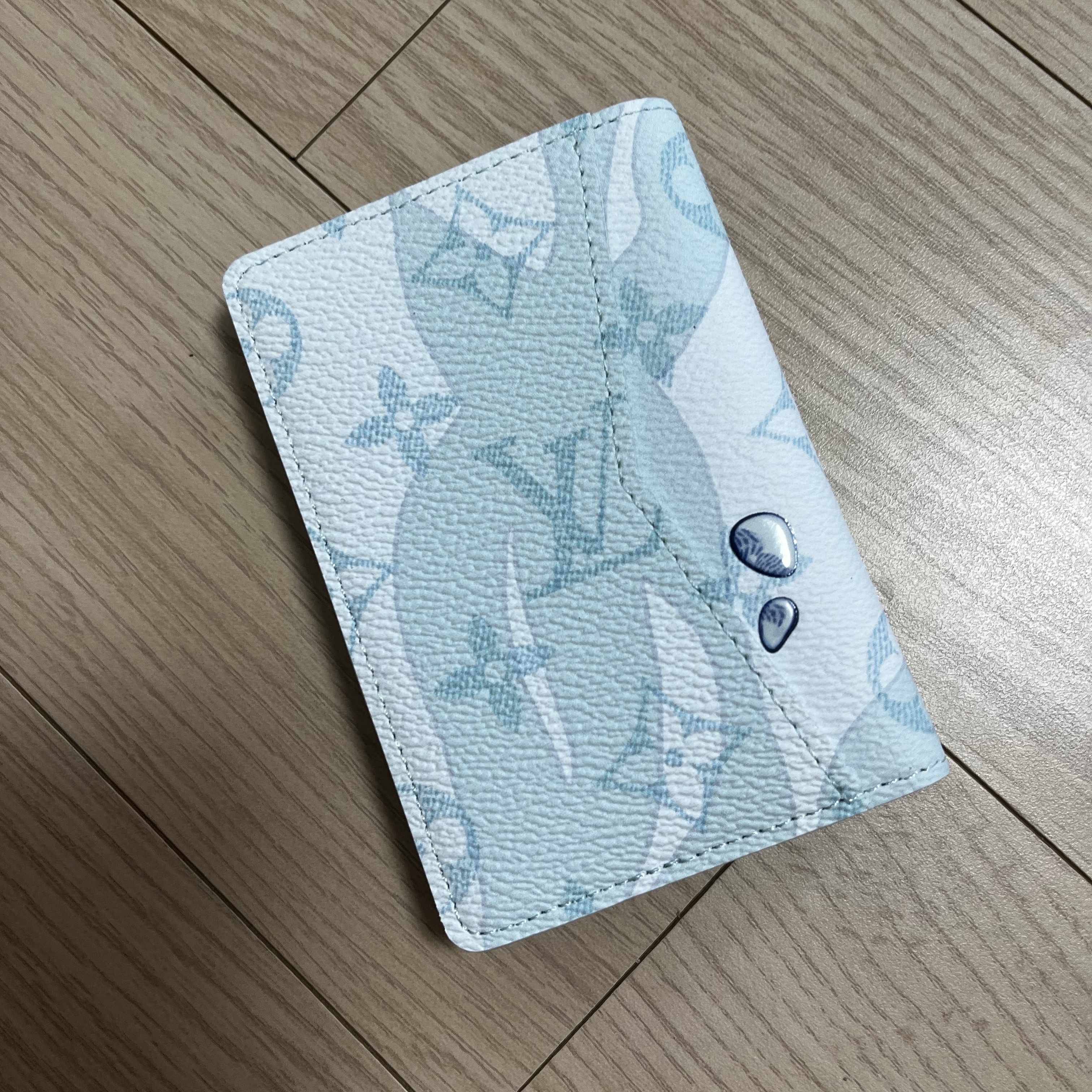 Louis Vuitton Pocket Organizer Monogram Aquagarden Crystal Blue 착용 스타일 - 3