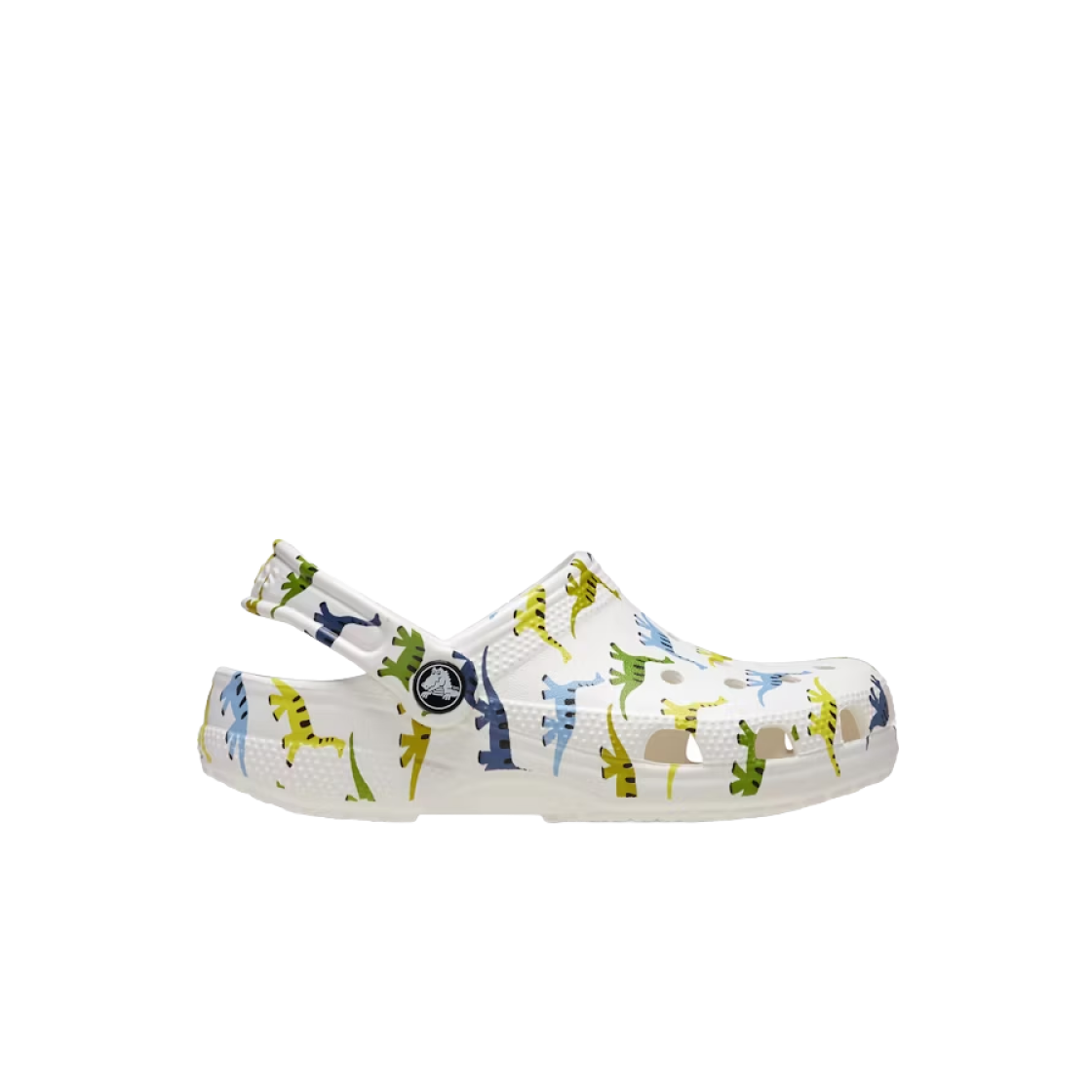 209695-9DH (Kids) Crocs Classic Character Print Clog White