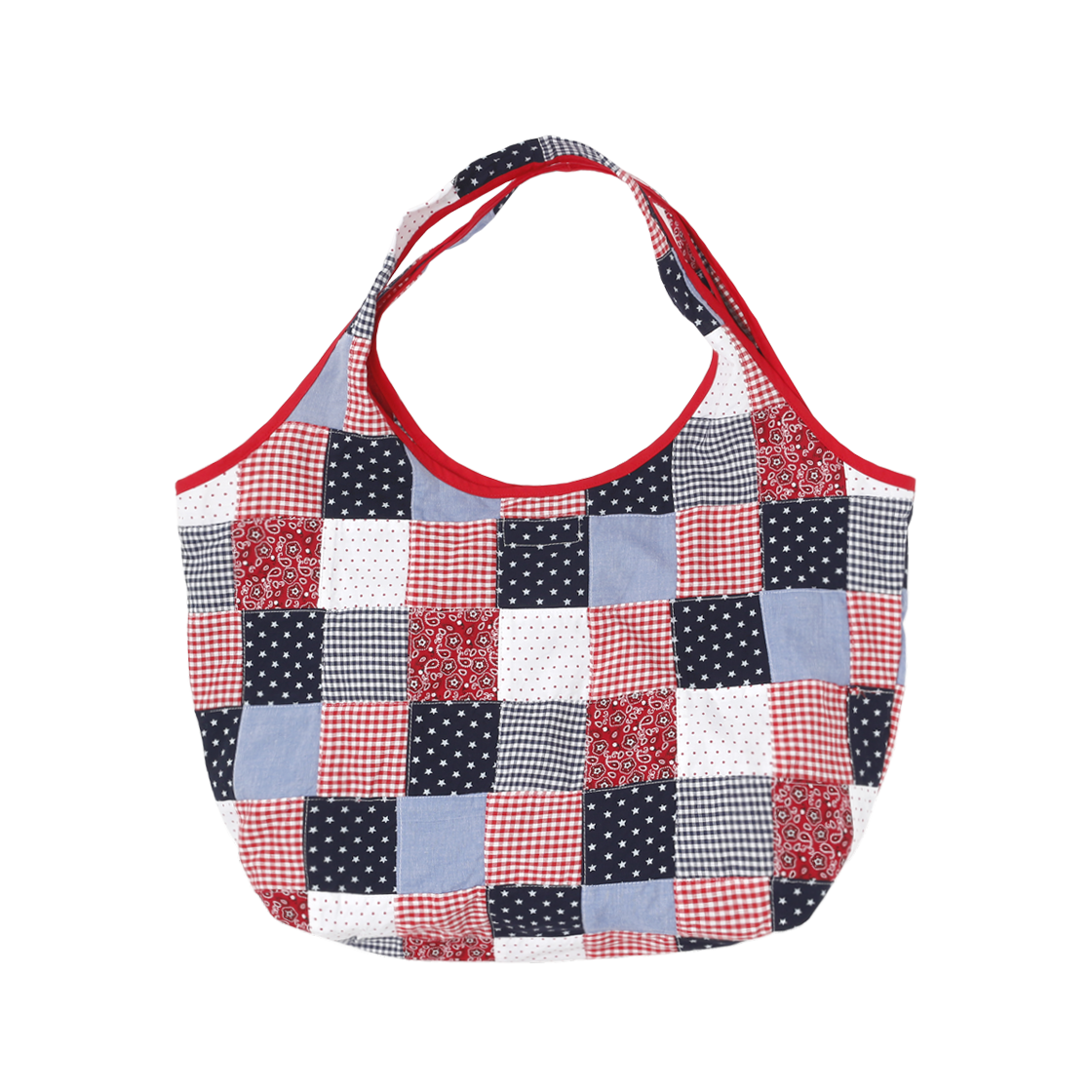 P00000FT Sunnect Madras Shopper Bag Red - #2