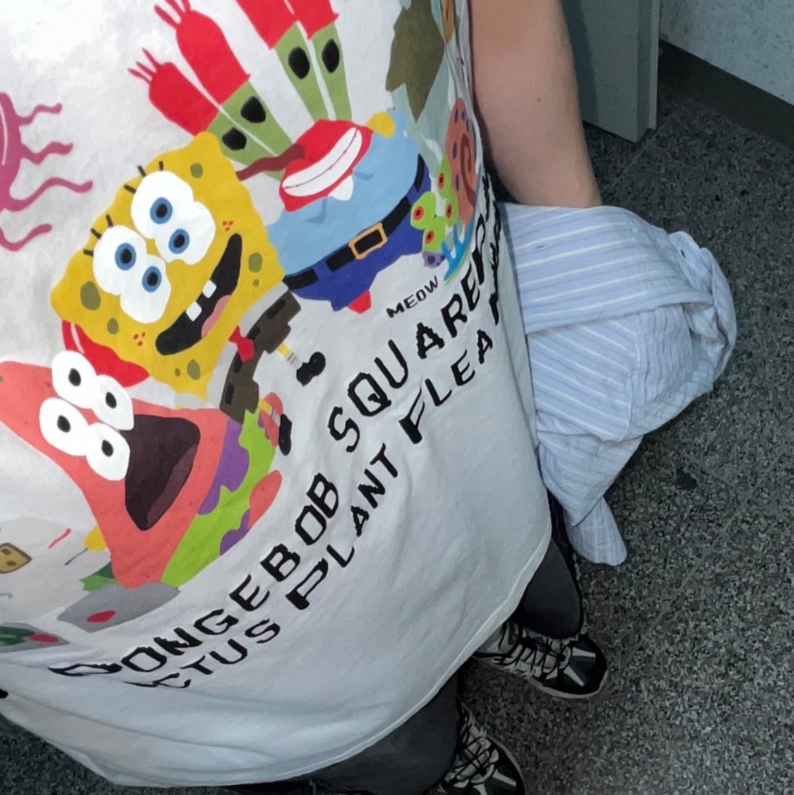 Uniqlo UT x CPFM x SpongeBob Graphic T-Shirt A White - KR 착용 스타일