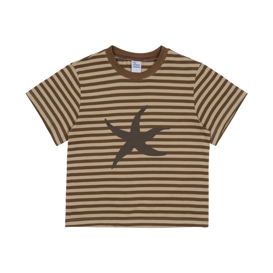 - The Coldest Moment Starfish Stripe T-Shirt Brown