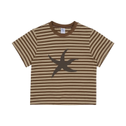 The Coldest Moment Starfish Stripe T-Shirt Brown