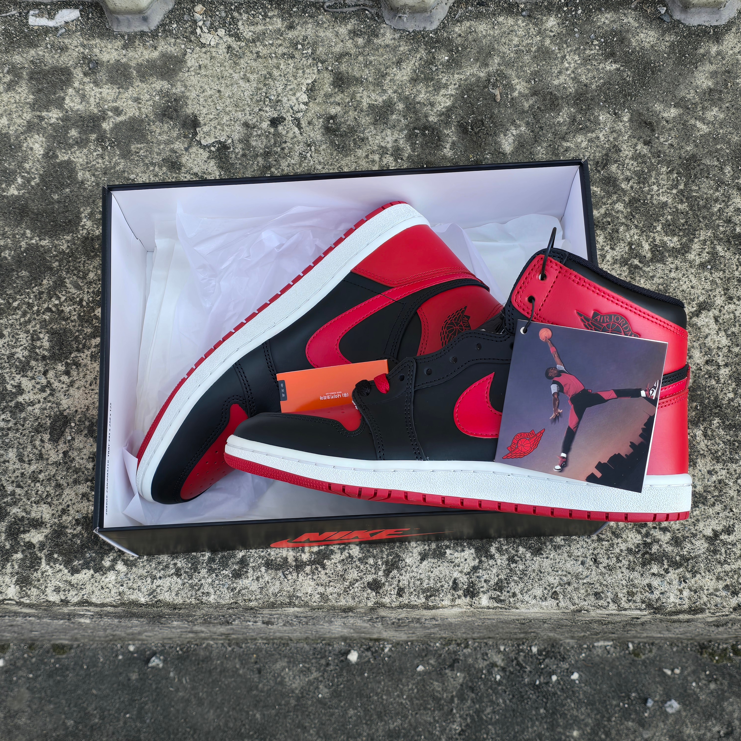 Jordan 1 High 85 Bred, Jordan 1 Retro High OG Bred Banned 2016 착용 스타일 - 1
