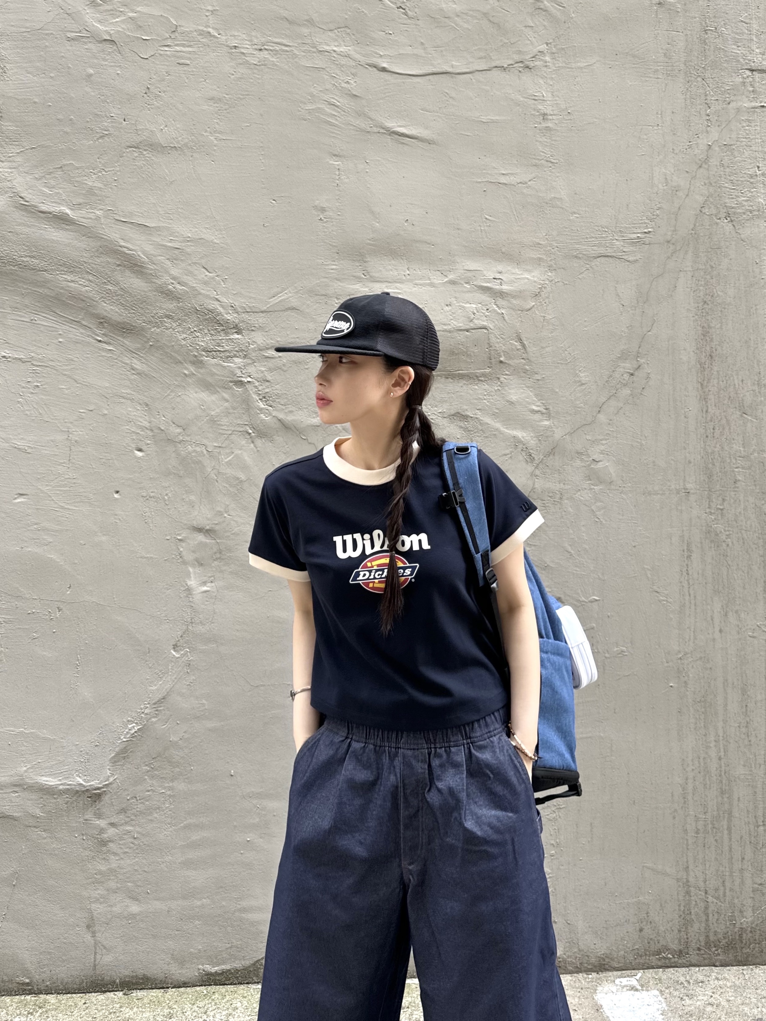 Supreme Terry Mesh Back 5-Panel Black - 24SS 착용 스타일 - 4