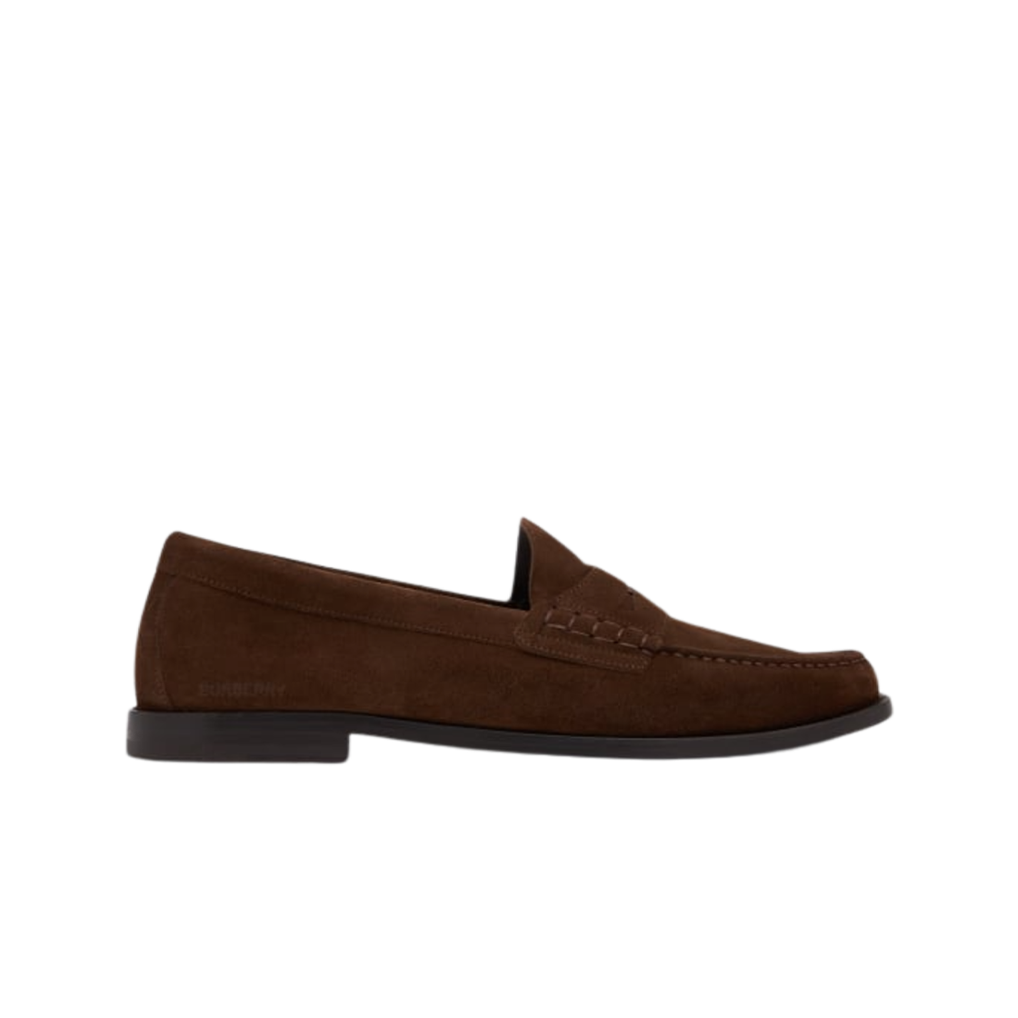 8070816 Burberry Rupert Suede Penny Loafer Brown