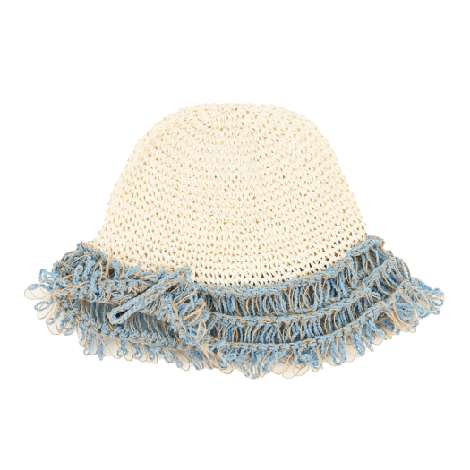 21SS-EVEMEMET24 Misu A Barbe Melted Hat White