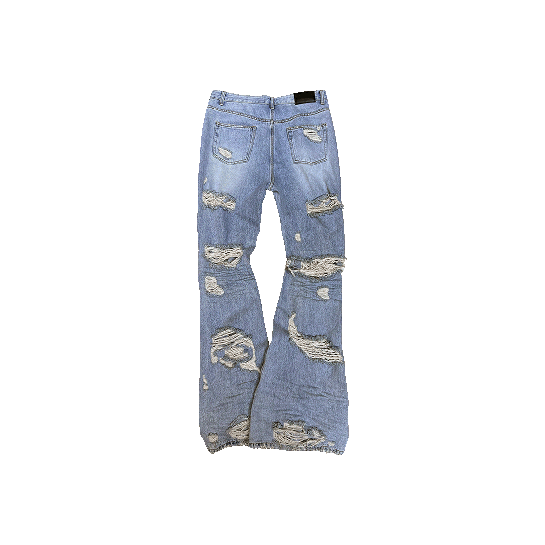 언더마이카 25SS 엔젤 링 디스트로이드 슬림 플레어 진 라이트 블루(Undermycar 25SS Angel Ring Destroyed Slim Flare Jeans Light Blue) - 2