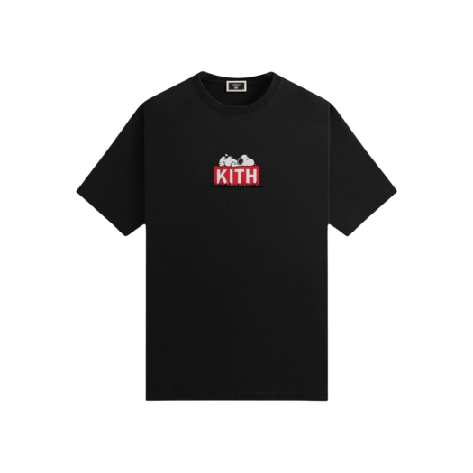 Kith x Peanuts Doghouse Classic Logo T-Shirt Black