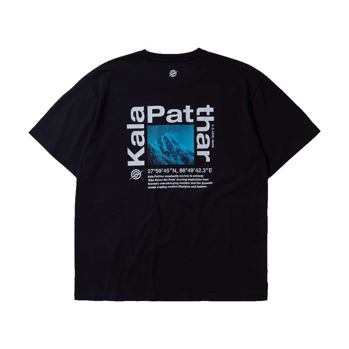 KB2RT1353MBK KALA PATTHAR Cool Mountain Back Logo T-Shirt Black