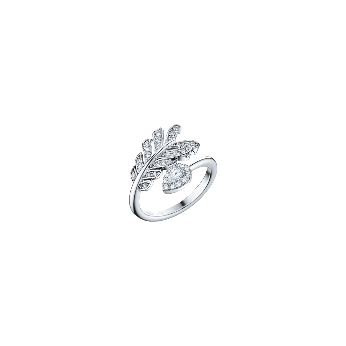 미꼬 애로우 페네르 트위스티드 페어컷 다이아몬드 파베 링(Miko Arrow Penneair Twisted Pear Cut Diamond Pave Ring)