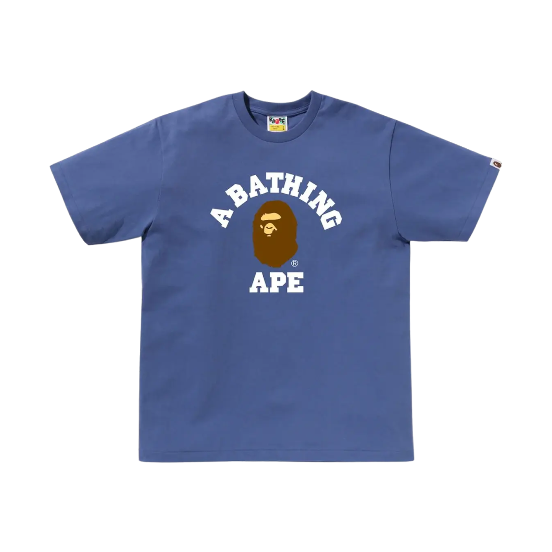 베이프 컬리지 티셔츠 네이비(BAPE College T-Shirt Navy)