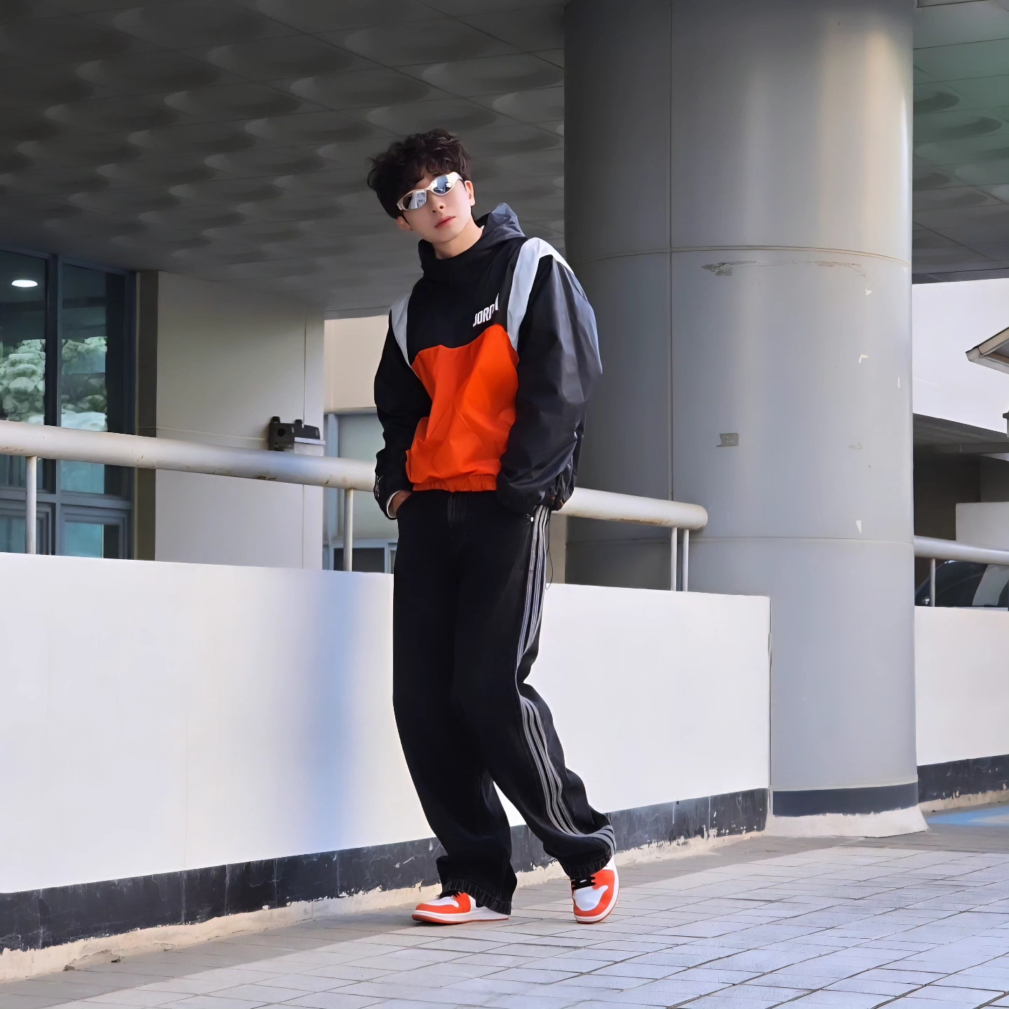 Jordan Flight MVP Hooded Pullover Jacket Black - Asia, Jordan Flight MVP Hooded Pullover Jacket Black - US/EU 착용 스타일 - 4