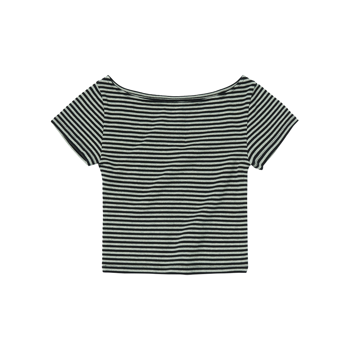 스웨이드 보트 넥 티 블랙