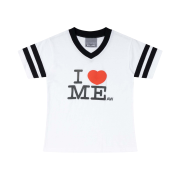 (W) Ashley Williams I Heart Me Varsity Baby T-Shirt White