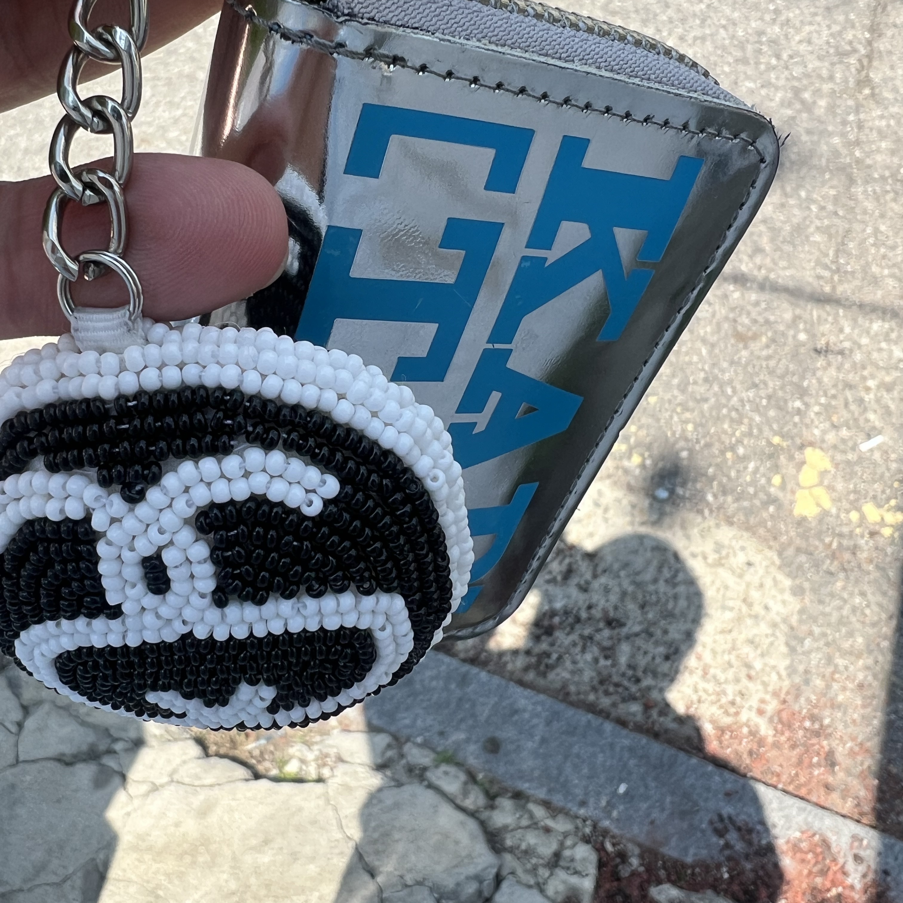 Kapital Thumbs Up Mirror Leather Mini Wallet Saxophone 착용 스타일 - 2