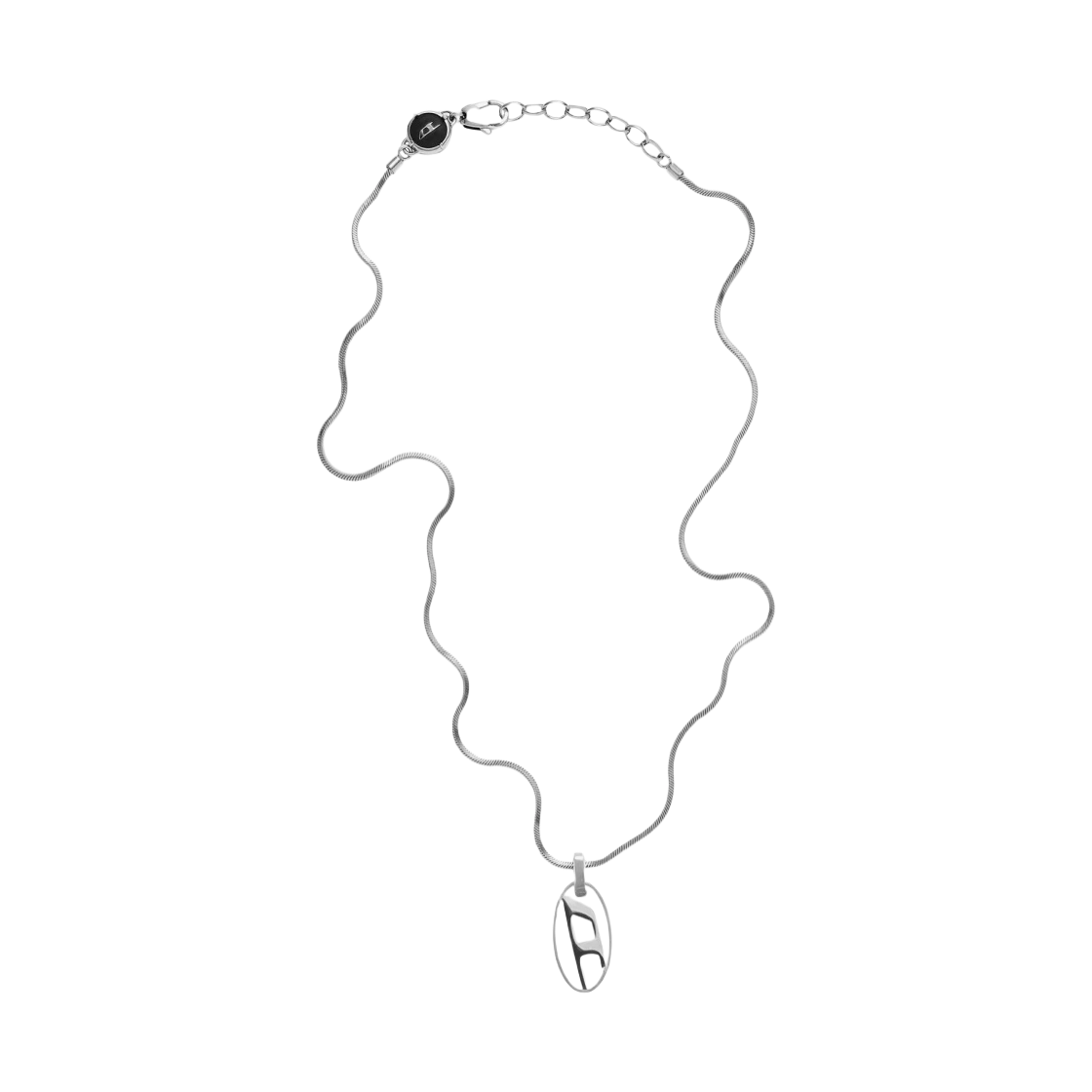 DX1342 Diesel Dx1342 Stainless Steel Pendant Necklace Silver - 대표 이미지 #1