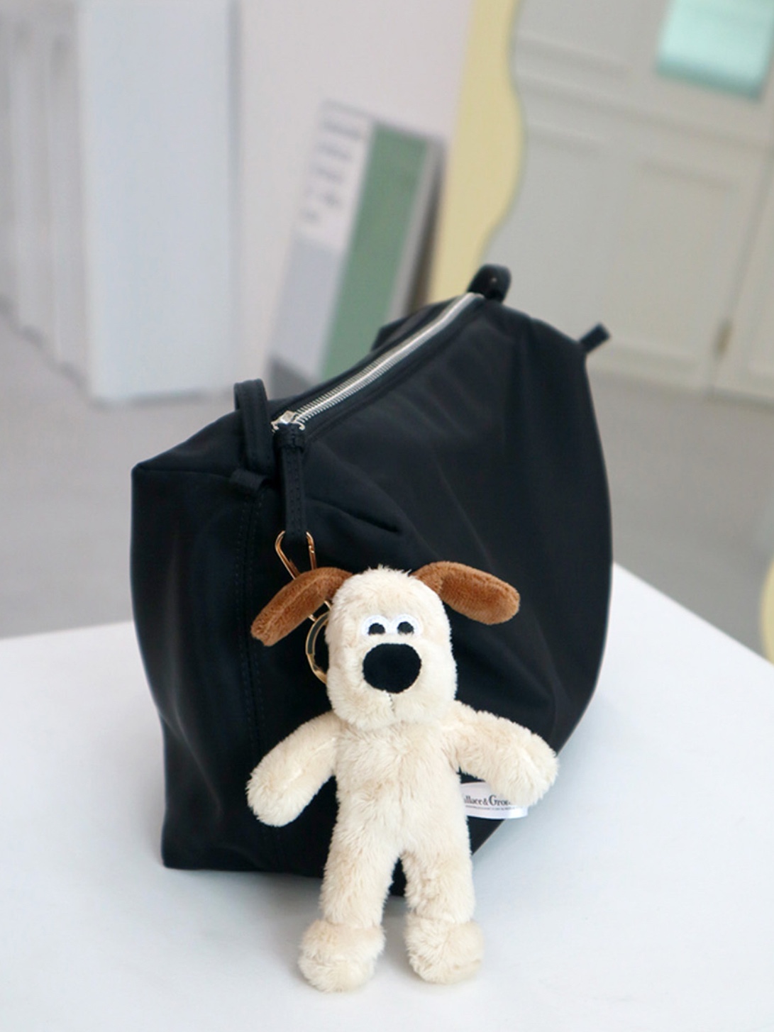 Dream C&C Wallace & Gromit Mini Keyring Plush 12cm 착용 스타일 - 2
