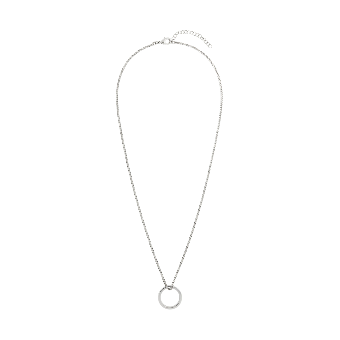 SM6UU0048P7351969 MM6 Maison Margiela Year of the Snake Minimal Numeric Necklace Polished Silver Red