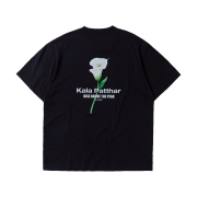 KALA PATTHAR Flower Graphic Back Logo T-Shirt Black