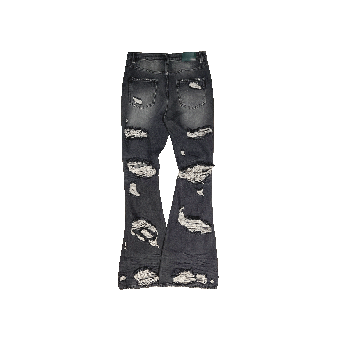 언더마이카 25SS 엔젤 링 디스트로이드 슬림 플레어 진 그레이(Undermycar 25SS Angel Ring Destroyed Slim Flare Jeans Gray) - 2