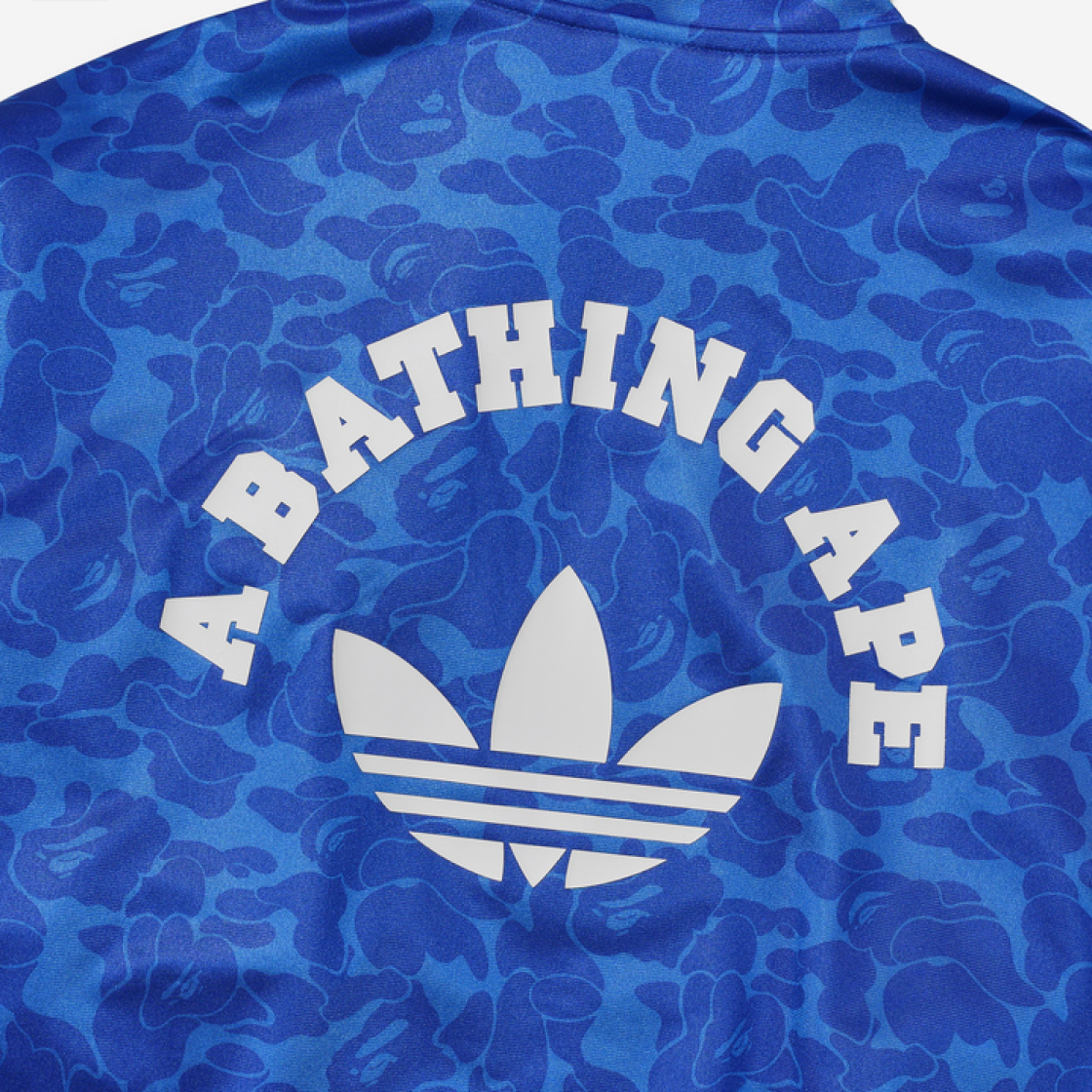 【Adidas x BAPE】★Allover Print Track Top Blue★男女共用★ Adidas x BAPE FB TRACK TOP AOP Blue | BSTN Store