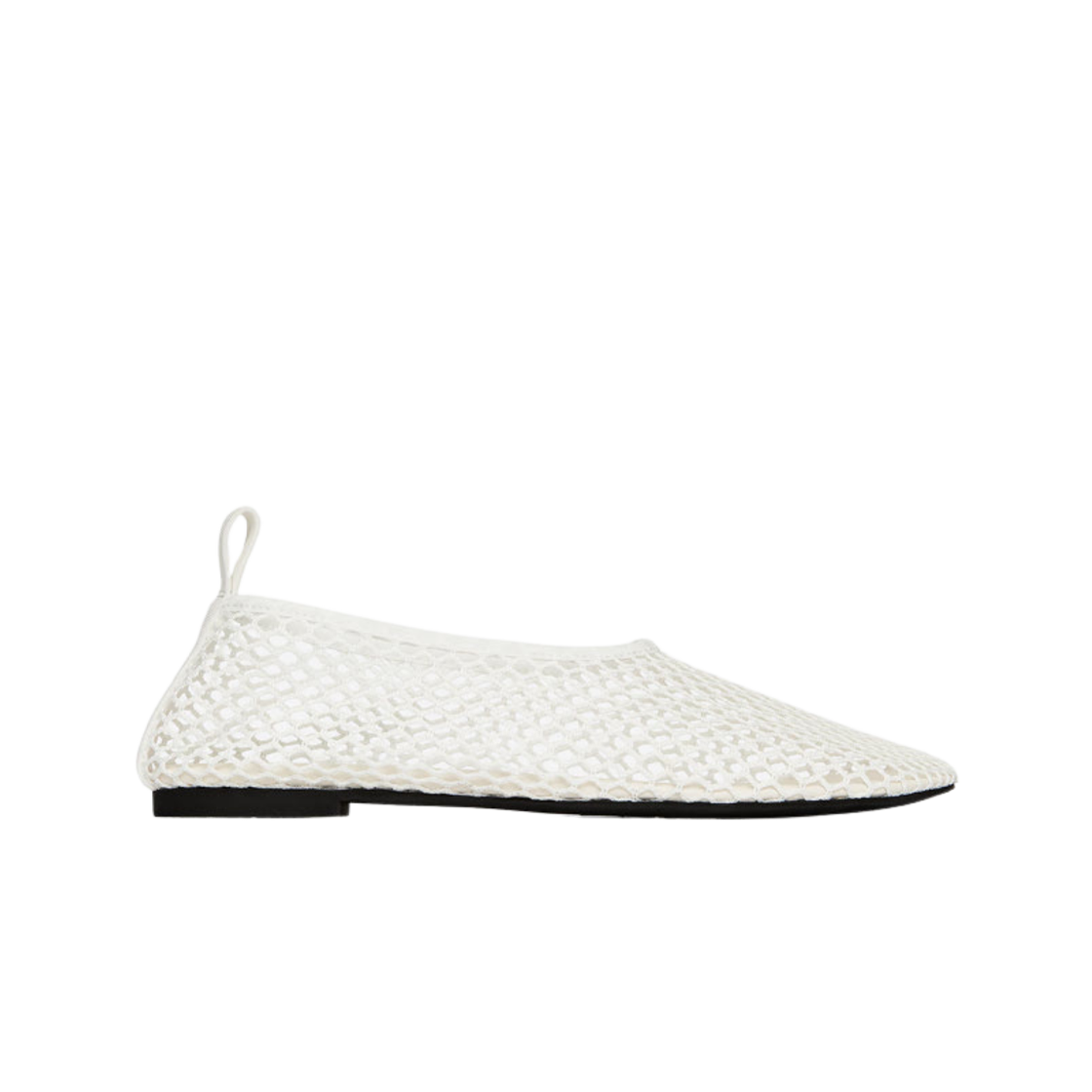 (W) 아르켓 피쉬넷 발레 플랫 화이트((W) Arket Fishnet Ballet Flat White)