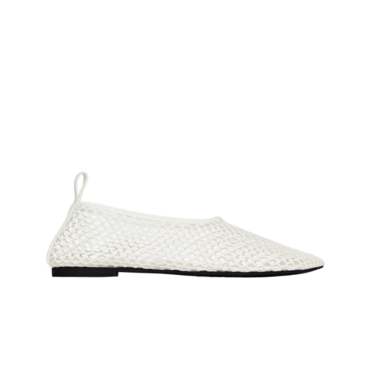 (W) Arket Fishnet Ballet Flat White