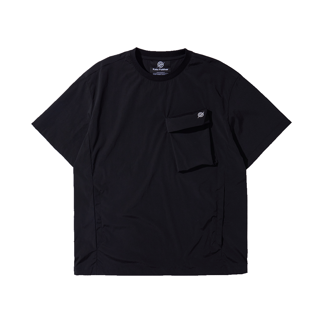 KB2WT1752MBK KALA PATTHAR Woven Utility Pocket T-Shirt Black