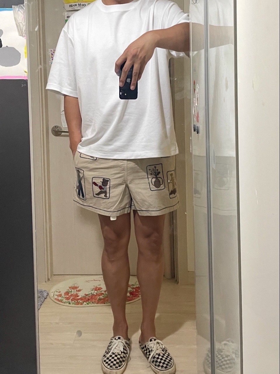 Samuel Zelig North Short Tinted Natural, Kapital 8 oz. Denim Lining Cactus Coverall Indigo 착용 스타일 - 1