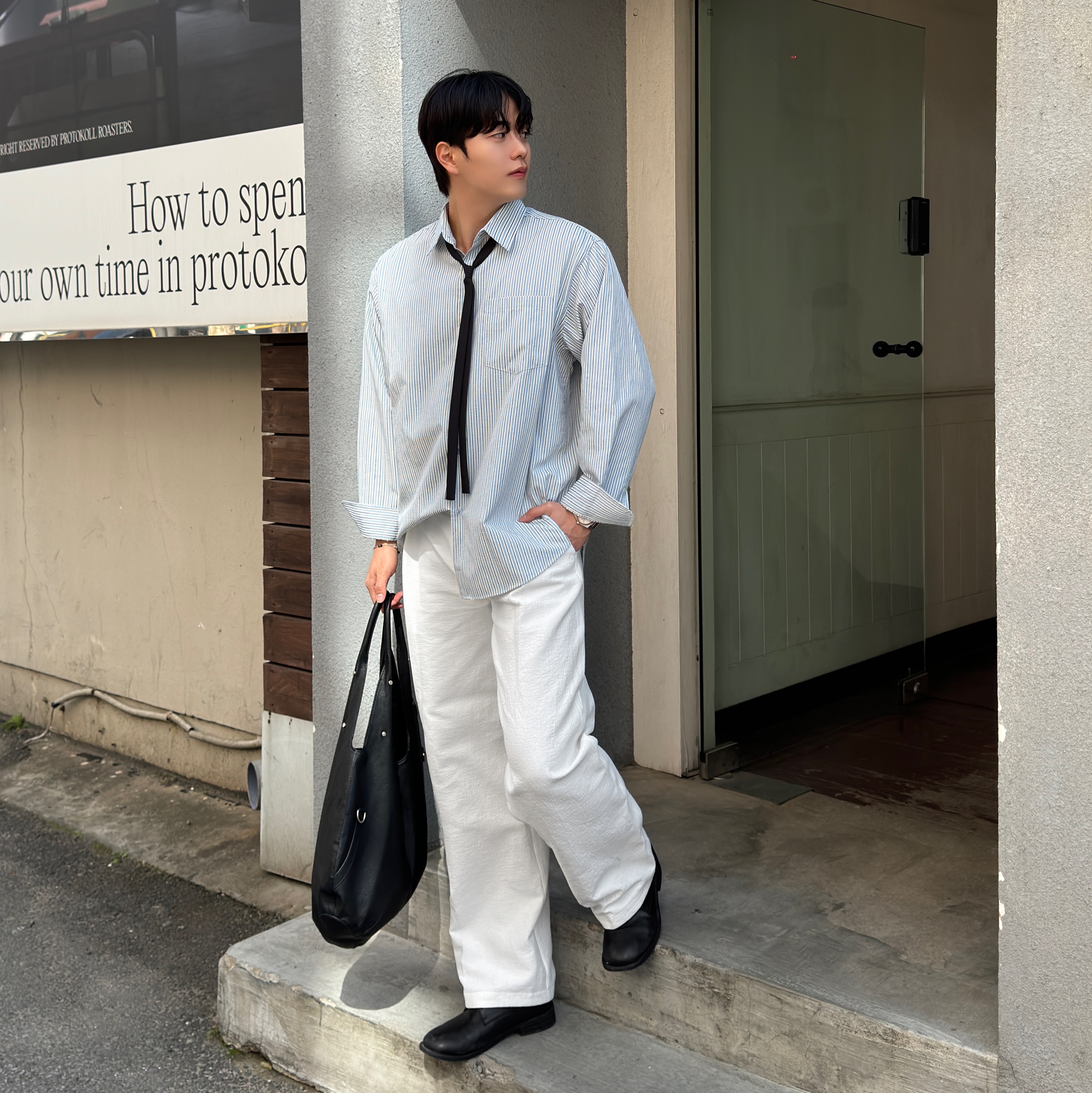 Kinchi Shower - 808 (a) Black 착용 스타일 - 3