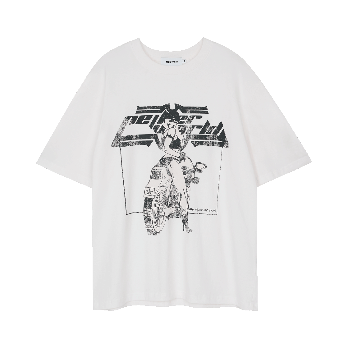 네더월드 힛 더 로드 티셔츠 화이트(NETHERWORLD Hit The Road T-Shirt White)