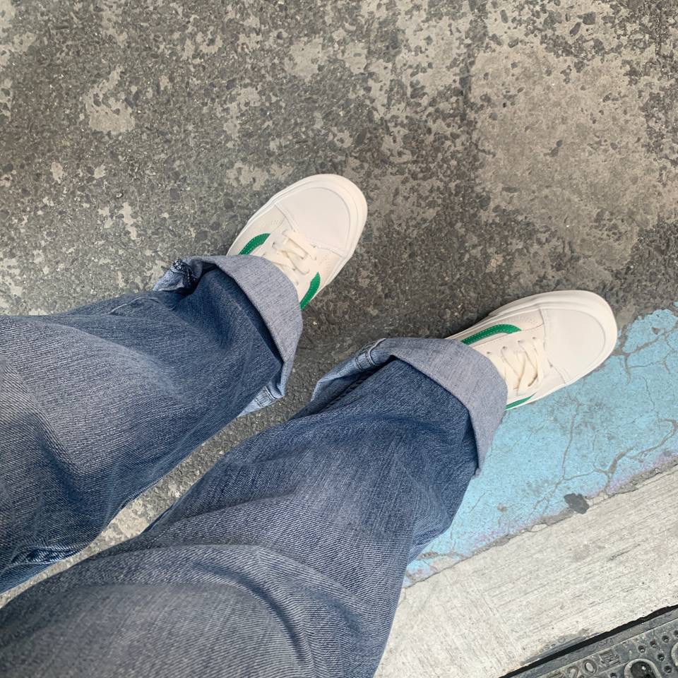 Vans Style 36 Marshmallow Jolly Green 착용 스타일 - 2