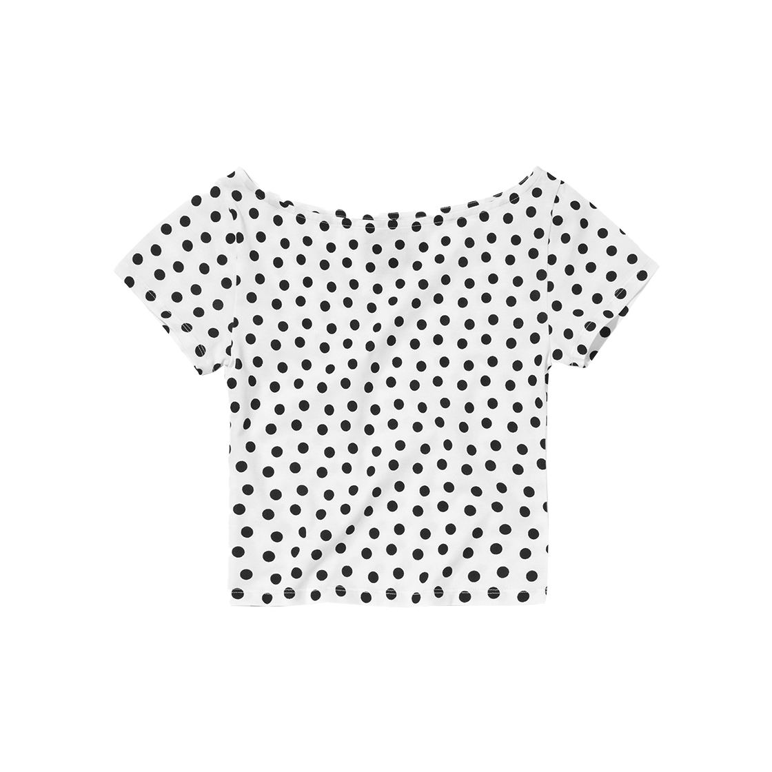 스웨이드 보트 넥 티 화이트