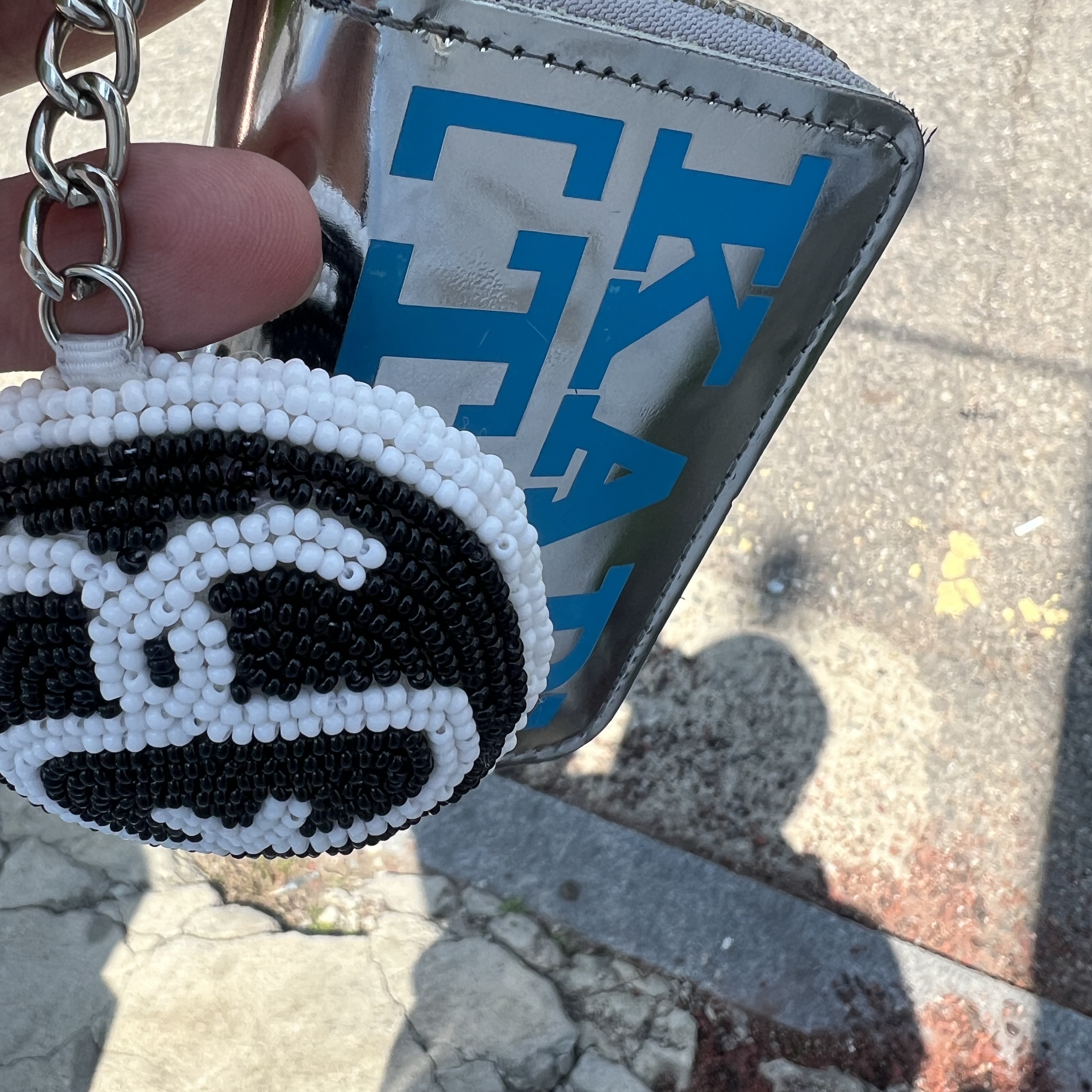 Kapital Thumbs Up Mirror Leather Mini Wallet Saxophone 착용 스타일 - 3