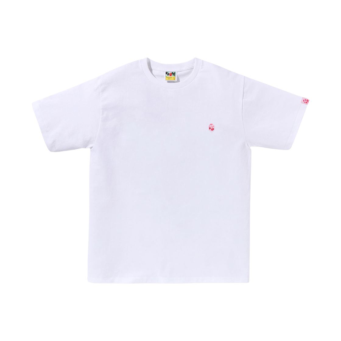 - BAPE ABC Camo One Point T-Shirt White Pink