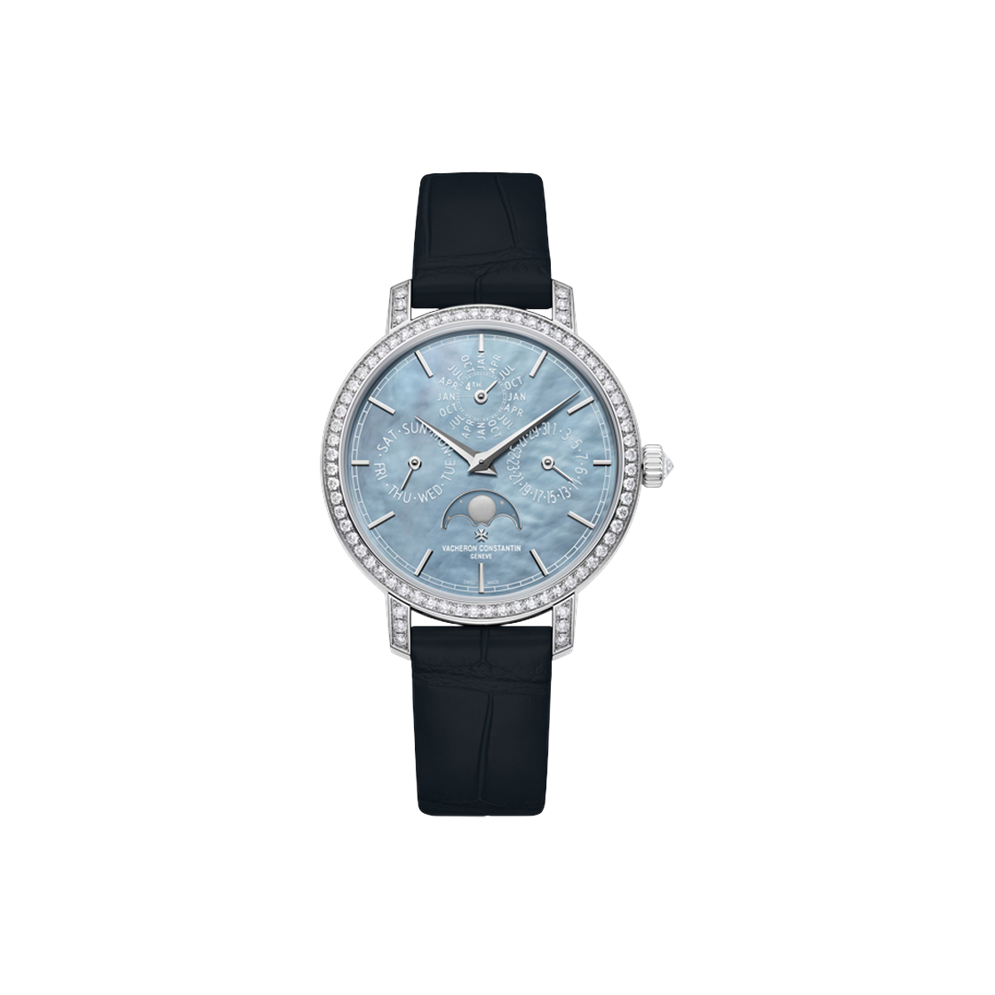 바쉐론 콘스탄틴 트래디셔널 퍼페츄얼 캘린더 36.5-4305T/000G 베젤다이아 오팔린블루 바