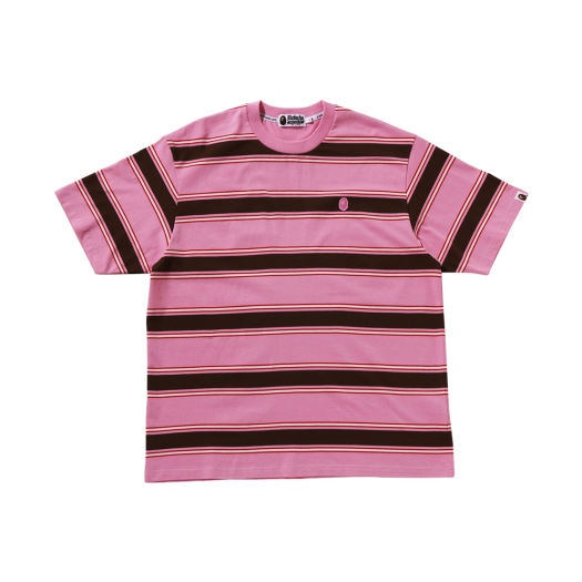 BAPE One Point Strip Relaxed Fit T-Shirt Pink