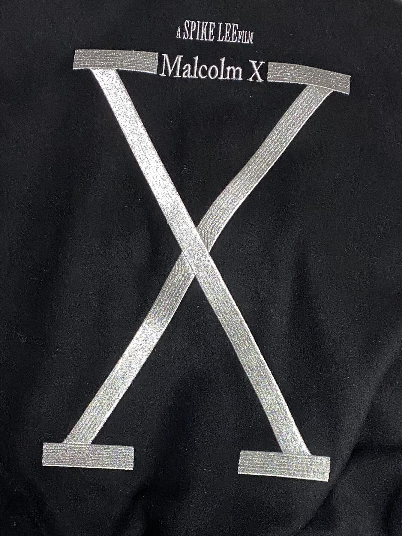 Supreme x 40 Acres Malcolm X Varsity Jacket Black - 25SS 착용 스타일 - 7