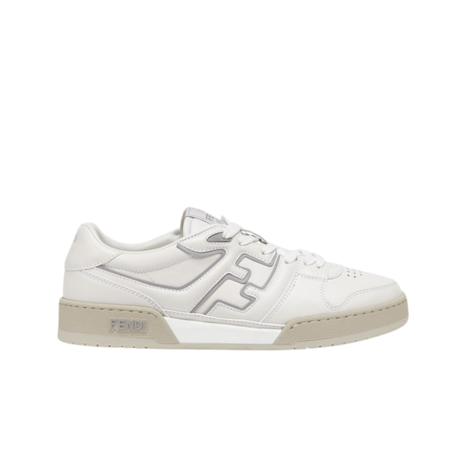 Fendi Match Leather Low-Top Sneakers White