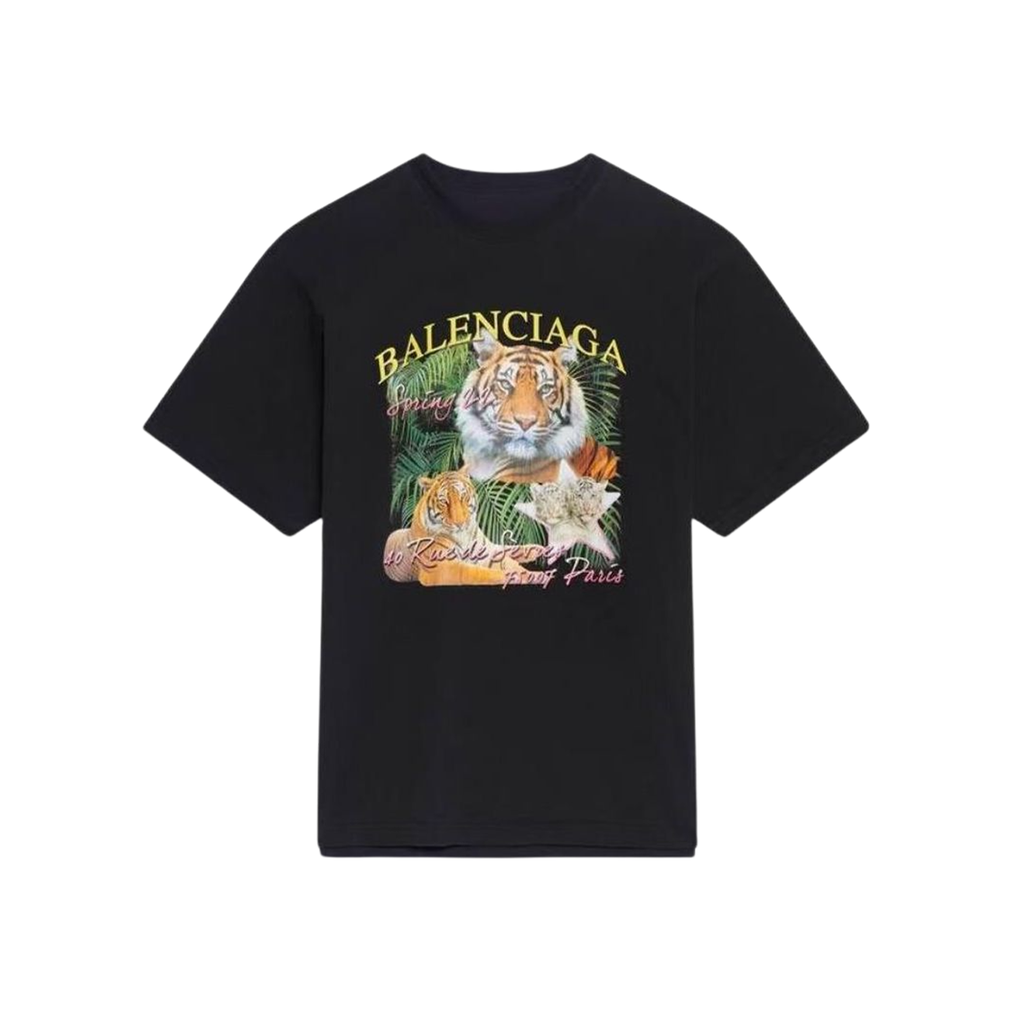 681314TLVH21000 Balenciaga Year of the Tiger T-Shirt Black