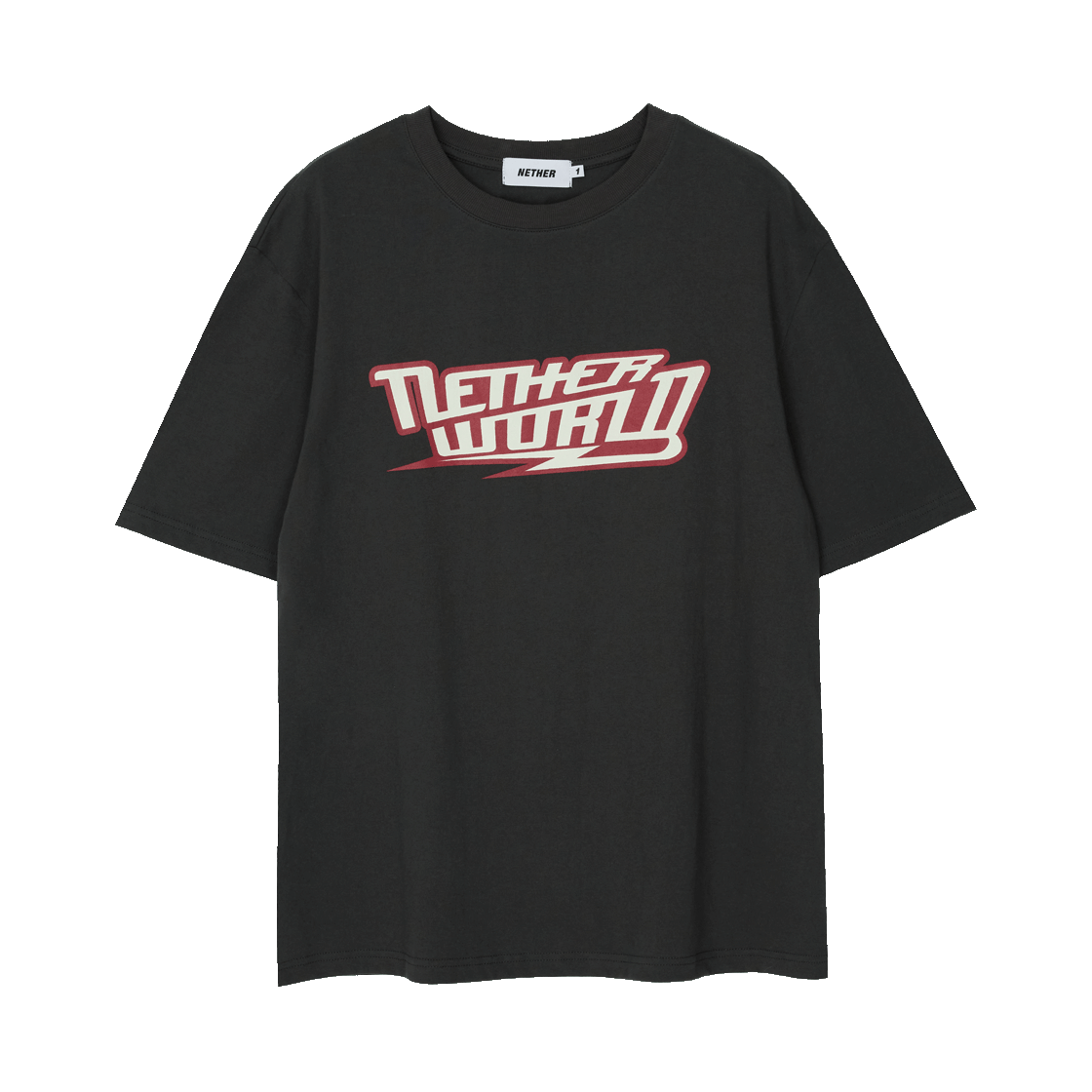 네더월드 라이트닝 로고 티셔츠 다크 그레이(NETHERWORLD Lightning Logo T-Shirt Dark Gray)