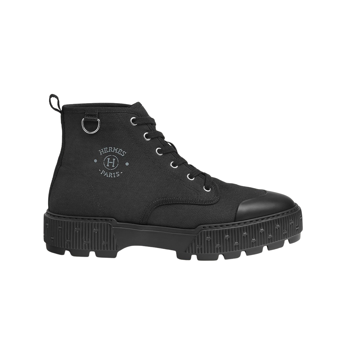 에르메스 이티네레어 앵클 부츠 코튼 트윌 카프스킨 & 누아(Hermes Itineraire Ankle Boot Cotton Twill Calfskin & Noir) - 2