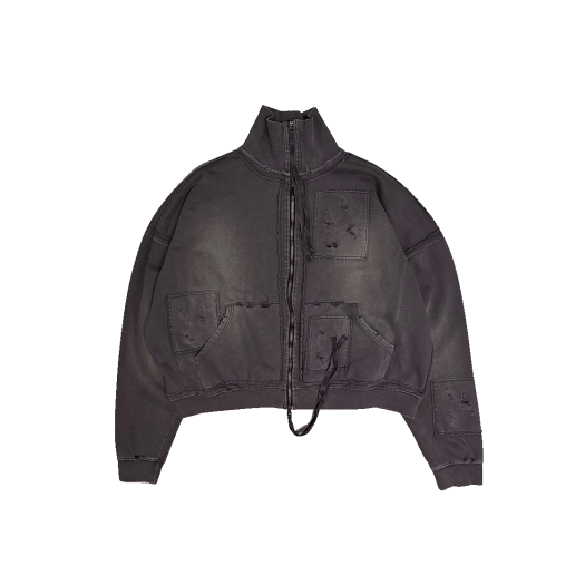 25SSUMCGZMC Undermycar 25SS Multi Patched Vintage Gaor Zip-Up Mocha