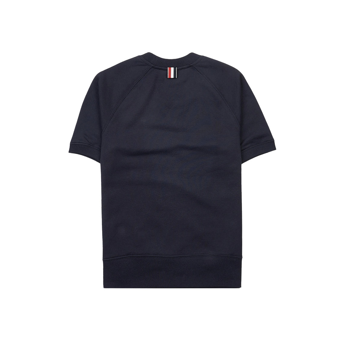 (W) 톰브라운 코튼 루프백 숏슬리브 스웨트셔츠 탑 네이비((W) Thom Browne Cotton Loopback Short Sleeve Sweatshirt Top Navy) - 2