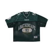 BAPE Line Camo Multi Logo Relaxed Fit Football Jersey Green