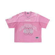 BAPE Line Camo Multi Logo Relaxed Fit Football Jersey Pink
